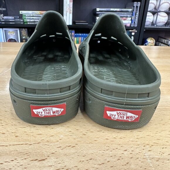 Vans Slip-On TRK Rubber Water Shoes Sz 9 Grape Leaf Army Green Sneakers Trek - Picture 4 of 7